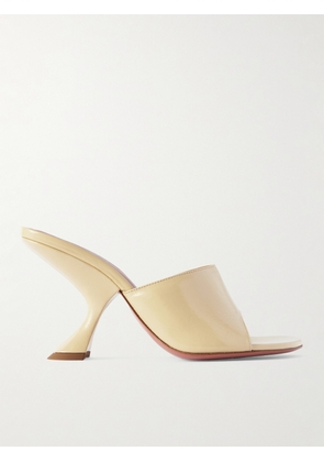 Amina Muaddi - Taylor Patent-leather Mules - Neutrals - IT36,IT36.5,IT37,IT37.5,IT38,IT38.5,IT39,IT39.5,IT40,IT40.5,IT41,IT41.5,IT42