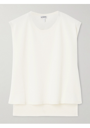 LOEWE - Layered Wool-jersey Top - White - x small,small,medium,large