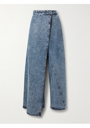 Alaïa - Asymmetric Wide-leg Jeans - Blue - FR 34,FR 36,FR 38,FR 40,FR 42,FR 44,FR 46