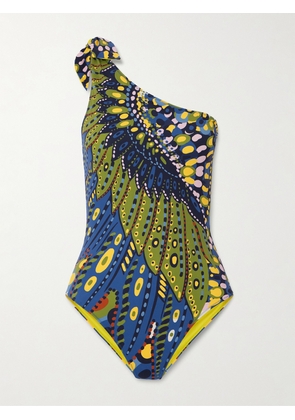 La DoubleJ - Goddess One-shoulder Printed Swimsuit - Blue - xx small,x small,small,medium,large,x large,xx large