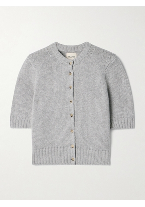 KHAITE - Nora Cropped Cashmere Cardigan - Gray - x small,small,medium,large,x large