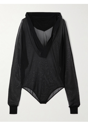 Alaïa - Hooded Jersey Bodysuit - Black - FR 34,FR 36,FR 38,FR 40,FR 42,FR 44,FR 46
