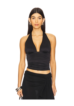 Good American Slinky Jersey Halter Top in Black. Size XXL/2X. Also in XXXL/3X, XXXXL/4X.