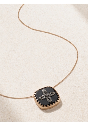 Pascale Monvoisin - Bowie 14 And 9-karat Rose Gold, Bakelite And Diamond Necklace - Black - One size