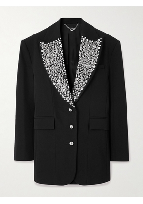 RABANNE - Studded Grain De Poudre Wool Blazer - Black - FR 34,FR 36,FR 38,FR 40,FR 42