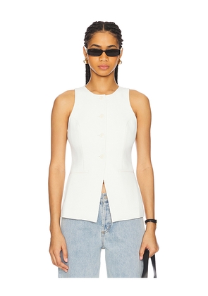 Good American Luxe Suiting Sculpted Vest in Ivory. Size L. Also in M, XL/1X, XXXL/3X.