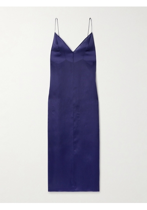 KHAITE - Tulula Silk-organza Midi Dress - Blue - x small,small,medium,large,x large