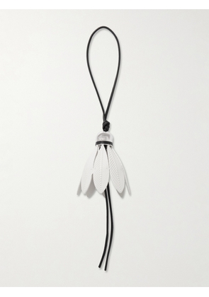LOEWE - Badminton Fringed Leather And Gold-tone Keychain - White - One size