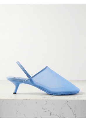 LOEWE - Petal Leather-trimmed Mesh Slingback Sandals - Blue - IT36,IT37,IT38,IT39,IT40,IT41