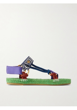 Valentino Garavani - Grosgrain, Cord And Jacquard Espadrille Sandals - Multi - IT36,IT37,IT38,IT39,IT40,IT41,IT42