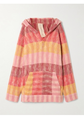 Marrakshi Life - Striped Cotton Hoodie - Pink - S,XS,M,XXS