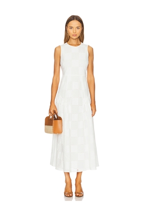 Ivy Oak Marca Rose Maxi Dress in White. Size 32. Also in 36, 38, 40.