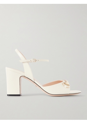 Gucci - Lady Horsebit-embellished Leather Sandals - White - IT34,IT34.5,IT35,IT35.5,IT36,IT36.5,IT37,IT37.5,IT38,IT38.5,IT39,IT39.5,IT40,IT40.5,IT41,IT41.5,IT42