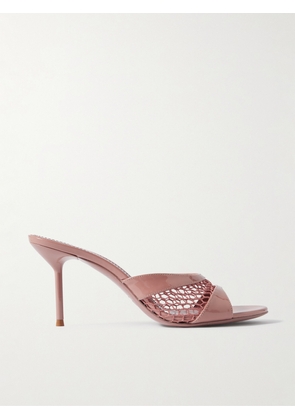 Paris Texas - Lidia Patent-leather And Mesh Sandals - Pink - IT36,IT36.5,IT37,IT37.5,IT38,IT38.5,IT39,IT39.5,IT40,IT41,IT42