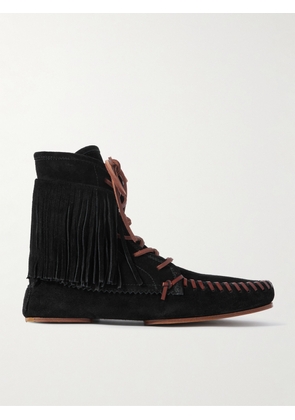 Paris Texas - Indiana Fringed Suede Ankle Boots - Black - IT35,IT36,IT36.5,IT37,IT37.5,IT38,IT38.5,IT39,IT39.5,IT40,IT40.5,IT41,IT41.5,IT42
