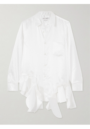 COMME DES GARÇONS COMME DES GARÇONS - Ruffled Satin-twill Shirt - White - 1,2,3,4