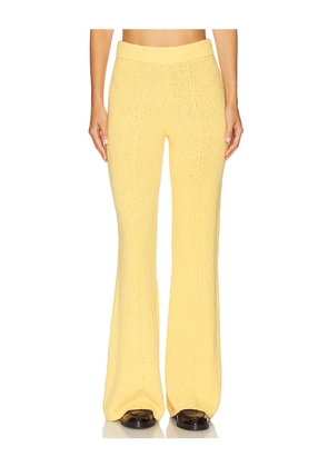 Guest In Residence Boucle Flare Pant in Yellow. Size L. Also in S, XS, M, XL.