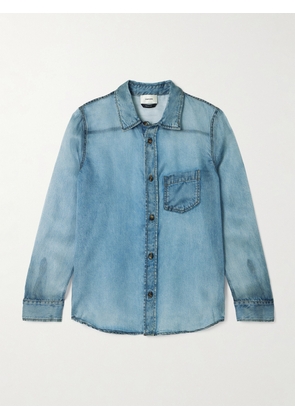 Haikure - Ronda Trompe L'oeil Printed Silk-chiffon Shirt - Blue - x small,small,medium,large,x large