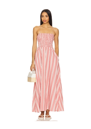 FAITHFULL THE BRAND Lida Maxi Dress in Coral. Size L. Also in XS, XL.