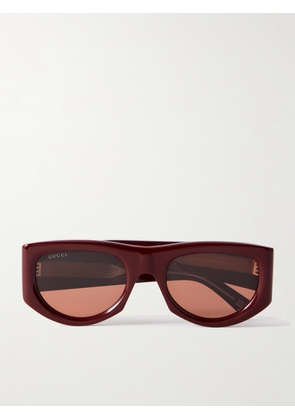 GUCCI EYEWEAR - D-frame Acetate Sunglasses - Burgundy - One size