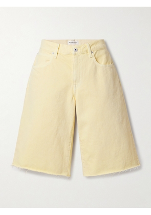 SLVRLAKE - Mica Frayed Denim Shorts - Yellow - 23,24,25,26,27,28,29,30,31,32