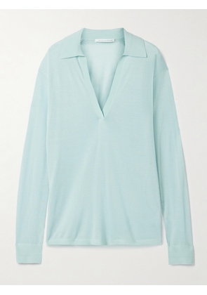 Maria McManus - Cashmere Polo Top - Blue - x small,small,medium,large