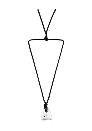 Jenny Bird Art Heart On A String Necklace in Black.