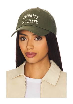 Favorite Daughter All Caps Logo Baseball Hat in Olive.