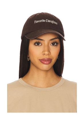Favorite Daughter Classic Logo Baseball Hat in Chocolate.