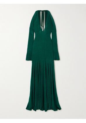 Christopher John Rogers - Cutout Ribbed-knit Maxi Dress - Green - x small,small,medium,large,x large