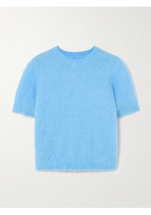 DÔEN - Hearst Cropped Alpaca-blend Sweater - Blue - x small,small,medium,large,x large