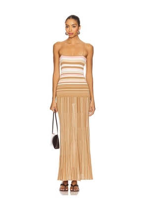 FAITHFULL THE BRAND Esenia Knit Dress in Tan. Size L. Also in XL.