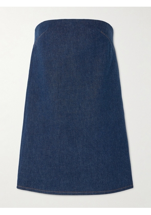 FRAME - Strapless Denim Mini Dress - Blue - US2,US4,US6,US8,US10,US12