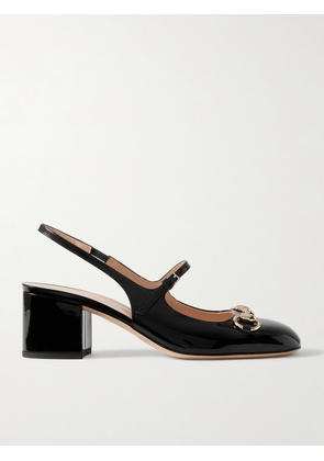 Gucci - Lady Horsebit-detailed Patent-leather Mary Jane Pumps - Black - IT34,IT34.5,IT35,IT35.5,IT36,IT36.5,IT37,IT37.5,IT38,IT38.5,IT39,IT39.5,IT40,IT40.5,IT41,IT41.5,IT42