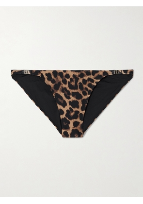 Anine Bing - Bellamy Leopard-print Recycled Bikini Briefs - Animal print - xx small,x small,small,medium,large