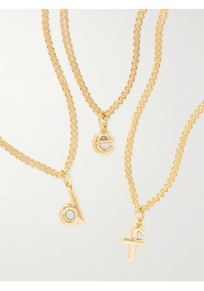 Roxanne Assoulin - The Puffy Initial Gold-tone Necklace - A,B,C,D,E,F,G,H,I,J,K,L,M,N,O,P,R,S,T,V,W
