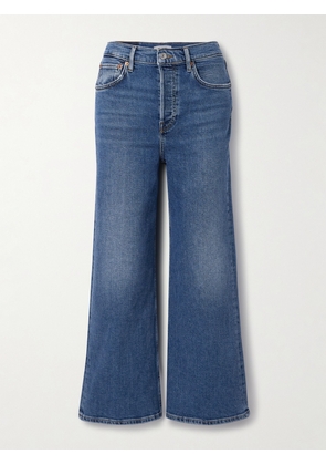 RE/DONE - Cropped High-rise Wide-leg Jeans - Blue - 24,25,26,28