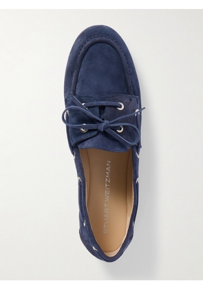 Stuart Weitzman - Tinsley Suede Loafers - Blue - US5,US5.5,US6,US6.5,US7,US7.5,US8,US8.5,US9,US9.5,US10,US10.5,US11,US11.5,US12