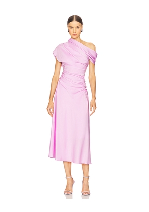 SIMKHAI Joanna Midi Dress in Pink. Size 10. Also in 2, 4, 8.