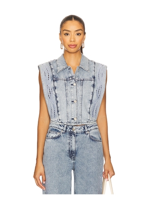 IRO Rosye Vest in Blue. Size 34/2. Also in 36/4, 38/6, 40/8.