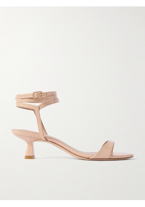 Stuart Weitzman - Nudist Wrap Patent-leather Sandals - Neutrals - US5,US5.5,US6,US6.5,US7,US7.5,US8,US8.5,US9,US9.5,US10,US10.5,US11,US11.5,US12