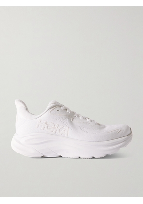 Hoka - Clifton 10 Rubber-trimmed Jacquard-mesh Sneakers - White - US5,US5.5,US6,US6.5,US7,US7.5,US8,US8.5,US9,US9.5,US10,US10.5,US11