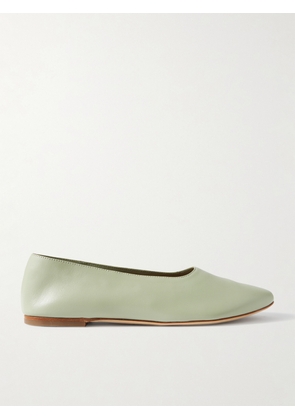 STAUD - Alba Leather Ballet Flats - Green - IT35,IT35.5,IT36,IT36.5,IT37,IT37.5,IT38,IT38.5,IT39,IT39.5,IT40,IT40.5,IT41,IT41.5,IT42