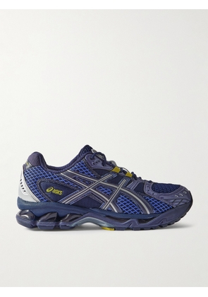 Asics - Gel-nimbus 10.1 Metallic Rubber-trimmed Mesh Sneakers - Blue - UK 3,UK 3.5,UK 4,UK 4.5,UK 5,UK 5.5,UK 6,UK 6.5,UK 7,UK 7.5,UK 8,UK 8.5,UK 9,UK 9.5