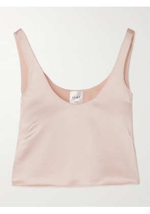 LESET - Barb Scoop Washed-satin Tank - Pink - x small,small,medium,large,x large