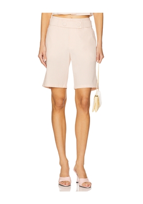 FRAME The Seersucker Bermuda in Pink,Ivory. Size 00. Also in 2, 8, 10.
