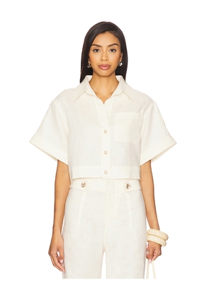 HEVRON Ellison Top in Ivory. Size L. Also in XS, XL.