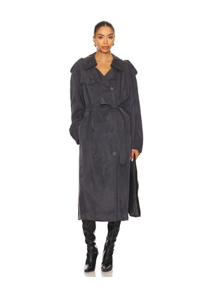 Helmut Lang Fluid Trenchcoat in Slate. Size L. Also in XS.