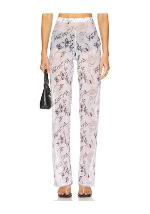 Juliet Johnstone Mesh Pant in White. Size L. Also in M, S, XS.