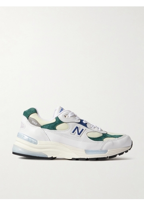 New Balance - 992 Leather, Mesh And Suede Sneakers - White - US4,US4.5,US5,US5.5,US6,US6.5,US7,US7.5,US8,US8.5,US9,US9.5,US10